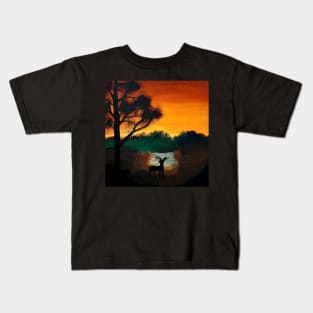 Sun down at the Savannah Kids T-Shirt